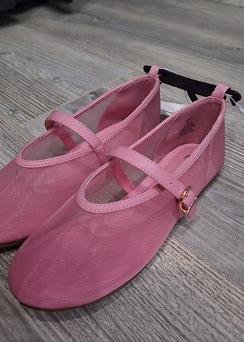 Kız Çocuk Pembe Tokalı Babet Ayakkabı - Görsel 9