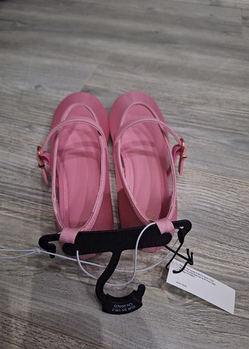 Kız Çocuk Pembe Tokalı Babet Ayakkabı - Görsel 3