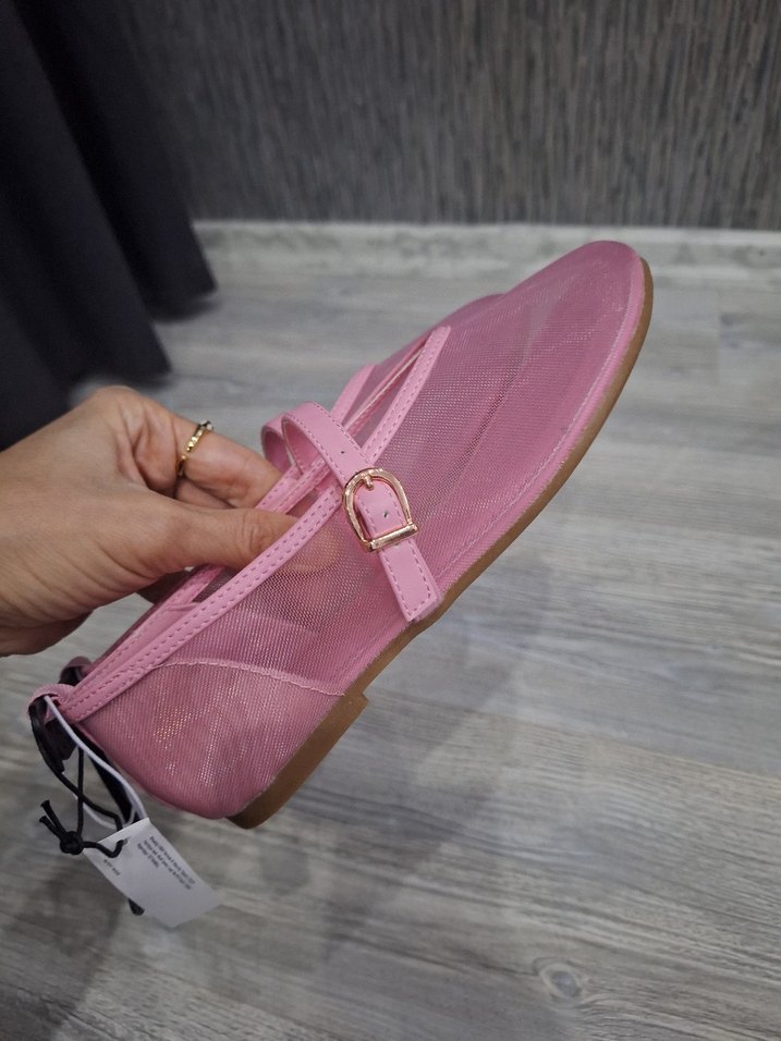 Kız Çocuk Pembe Tokalı Babet Ayakkabı - Görsel 4