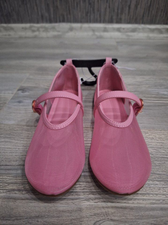 Kız Çocuk Pembe Tokalı Babet Ayakkabı - Görsel 5