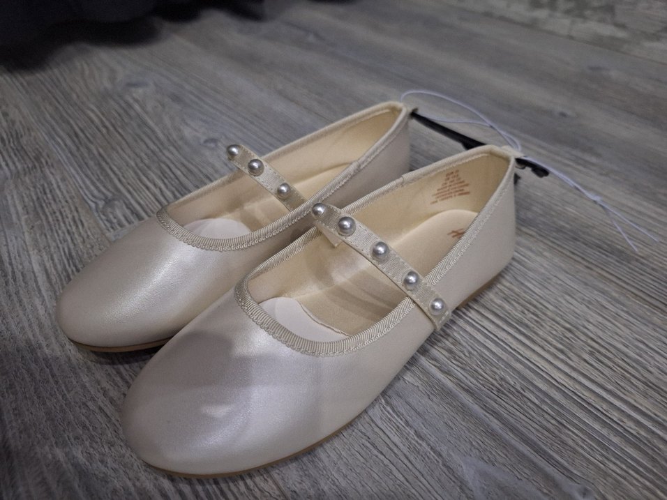 İnci Detaylı Beyaz Kız Çocuk Babet - Görsel 3