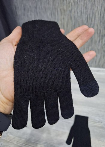 Siyah Örgü Kadın Eldiveni - Görsel 5