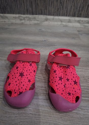 Kız Çocuk Pembe Yıldızlı Cırt Cırtlı Terlik - Görsel 4