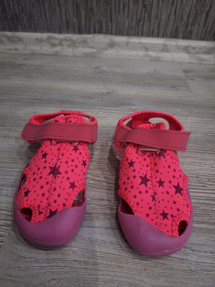 Kız Çocuk Pembe Yıldızlı Cırt Cırtlı Terlik - Görsel 4