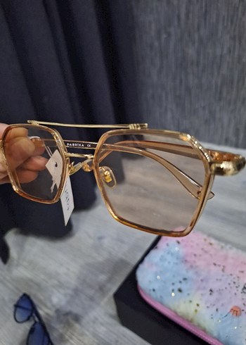 Altın Renk Pastel Transparan Kadın Gözlüğü - Görsel 3