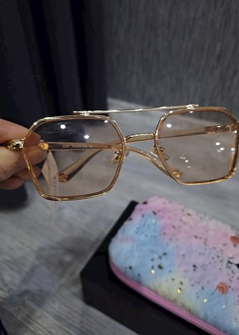 Altın Renk Pastel Transparan Kadın Gözlüğü - Görsel 7