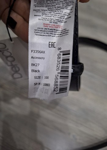 Kadın Siyah Kemer Altın Tokalı - Görsel 4