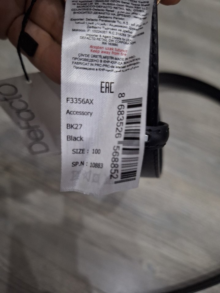 Kadın Siyah  Kemer Altın Tokalı - Görsel 4