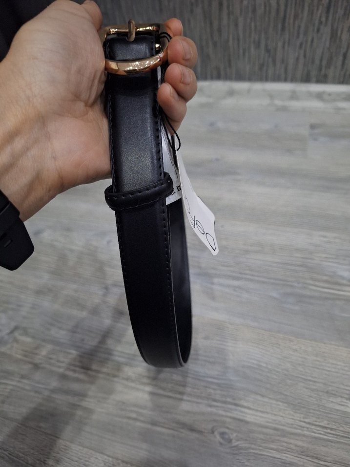 Kadın Siyah  Kemer Altın Tokalı - Görsel 3