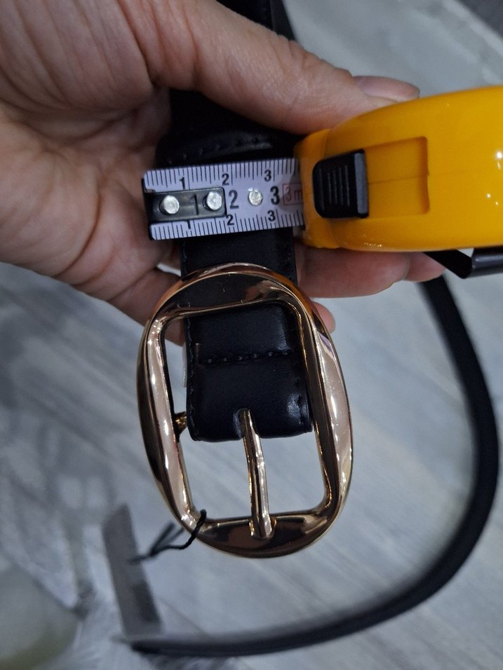 Kadın Siyah  Kemer Altın Tokalı - Görsel 5