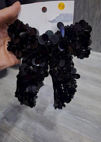 Siyah Payetli Gotik Saç Aksesuarı - Görsel 6