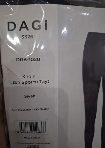 Dagi Siyah Kadın Uzun Sporcu Tayt S-M - Görsel 3