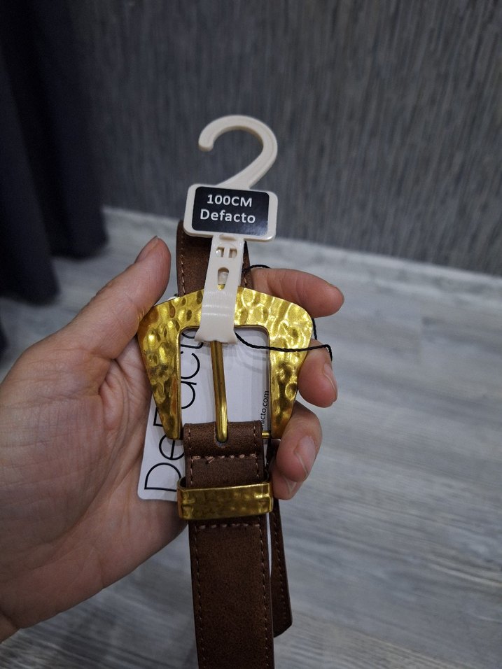 Defacto markalı, 100 cm uzunluğunda, kahverengi  kemer. - Görsel 5
