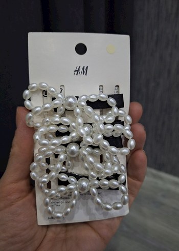 Beyaz Boncuklu Kadın Saç Aksesuarı - Görsel 2