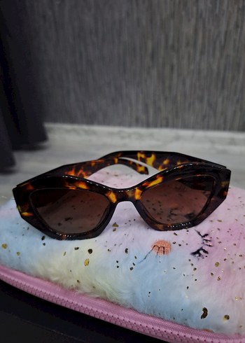 Kahverengi Retro Kadın Güneş Gözlüğü - Görsel 5