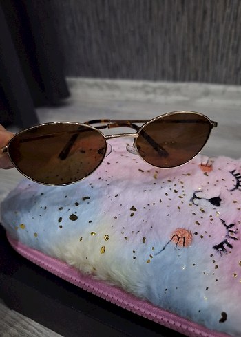 Parlak Bej Retro Kadın Güneş Gözlüğü - Görsel 2