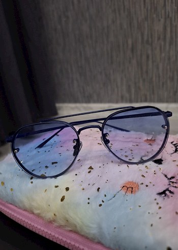 Koyu Mavi Transparan Kadın Gözlüğü - Görsel 4