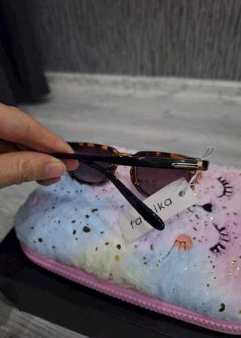 Şeffaf Kahverengi Kadın Güneş Gözlüğü - Görsel 6