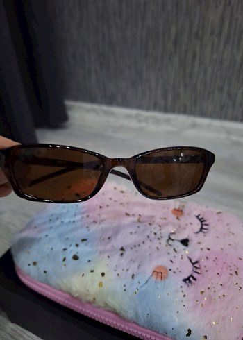 Şeffaf Kahverengi Kadın Güneş Gözlüğü - Görsel 6