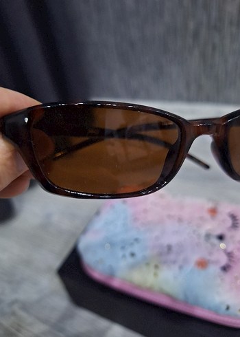 Şeffaf Kahverengi Kadın Güneş Gözlüğü - Görsel 2