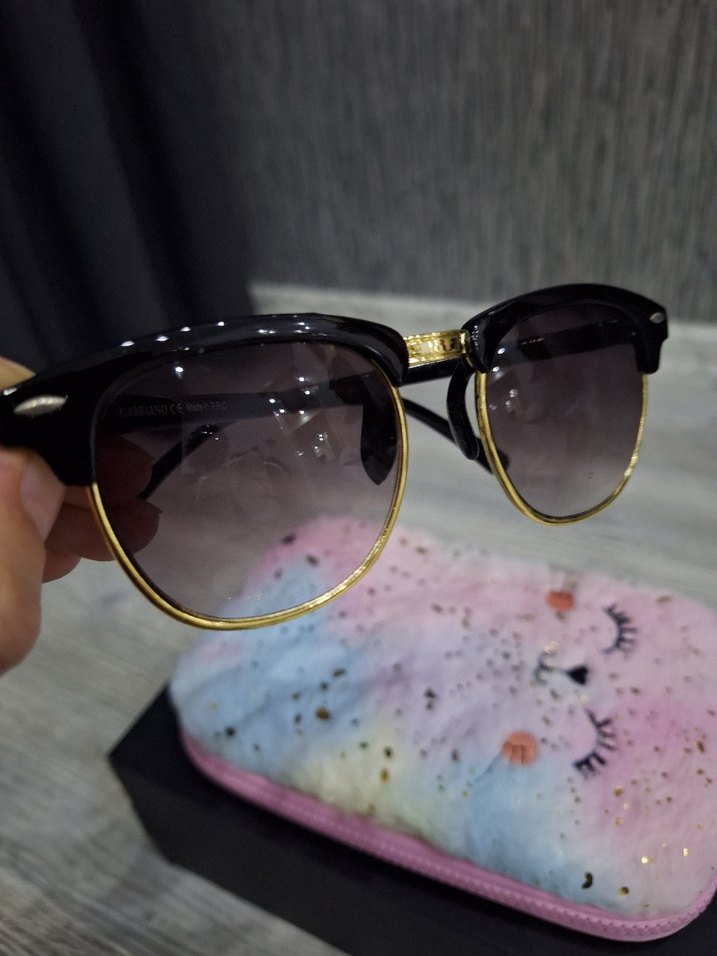 Parlak Siyah Rock Punk Kadın Gözlüğü - Görsel 3