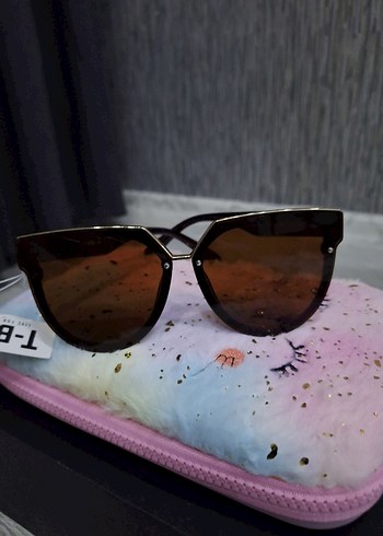 Parizyen Tarzı Parlak Kahverengi Kadın Güneş Gözlüğü - Görsel 3