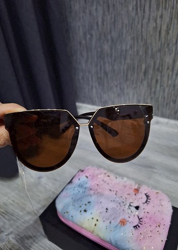 Parizyen Tarzı Parlak Kahverengi Kadın Güneş Gözlüğü - Görsel 4