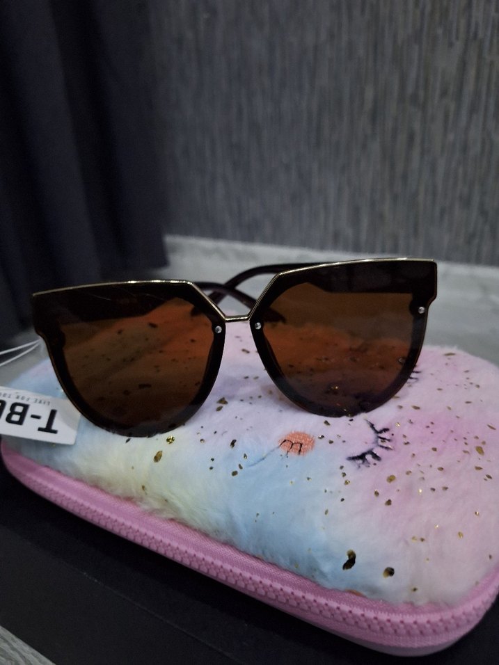 Parizyen Tarzı Parlak Kahverengi Kadın Güneş Gözlüğü - Görsel 3