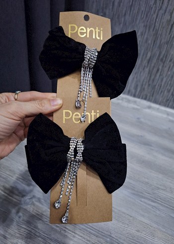 Penti Siyah Fiyonk Taşlı Saç Aksesuarı - Görsel 5