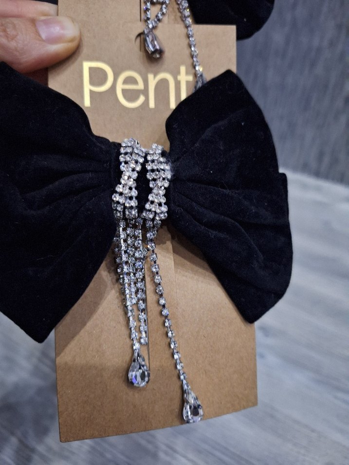 Penti Siyah Fiyonk Taşlı Saç Aksesuarı - Görsel 3