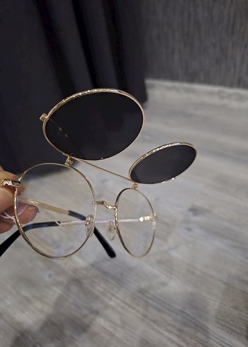 Kadın Altın Renk Yuvarlak Gözlük - Görsel 7