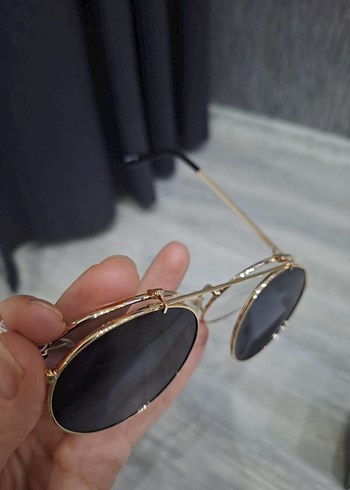 Kadın Altın Renk Yuvarlak Gözlük - Görsel 2