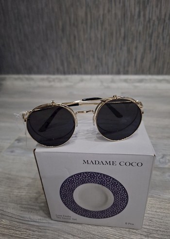 Kadın Altın Renk Yuvarlak Gözlük - Görsel 6