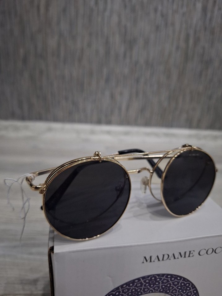 Kadın Altın Renk Yuvarlak Gözlük - Görsel 3