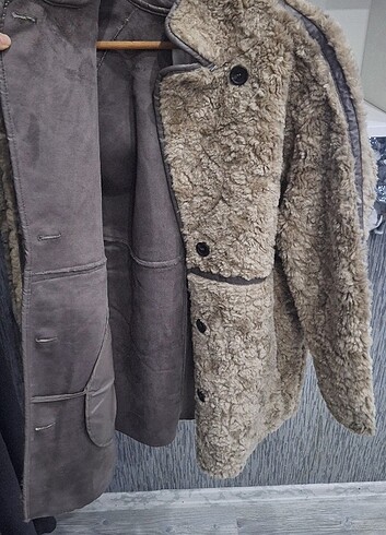 m Beden H&M Peluş Kaban çok şık uzun yumuşacık Ölçüleri; kol 60 cm , göğ