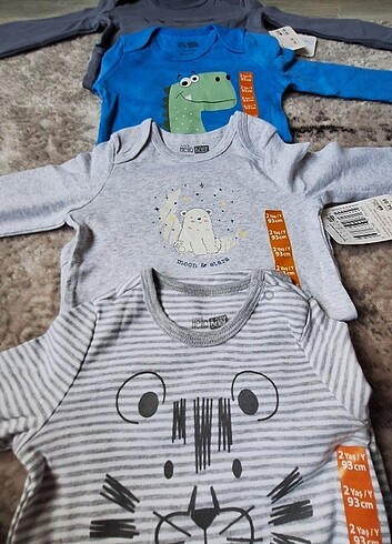 1,5 Yaş Beden Hello Baby 2 yaş uzu kollu karışıklığın zıbın