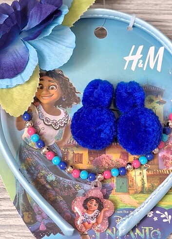 H&M Encanto Taç Küpe ve Kolye 3 Set