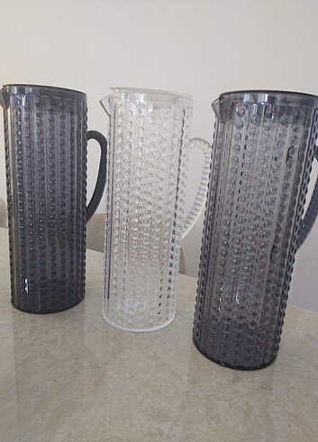 3 Adet Boncuk Sürahi çok şık ve kullanışlı 1300 ml ürün