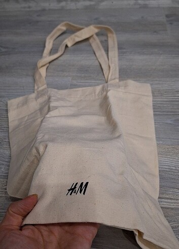 H&M Bez Çanta Şık ve kullanışlı 40 x 30