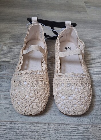 H&M H&M Örme Kumaşı Babet Krem Rengi iç etiketi 195 cm / 31 Beden