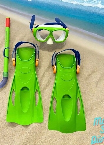 Deniz yada Havuz da kullanılabilir gözlük ve palet snorkel Set 3