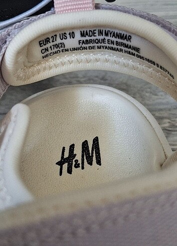 29 Beden H&M Kız Sandalet iç etiket 180 cm Memory Foam Tabanlı