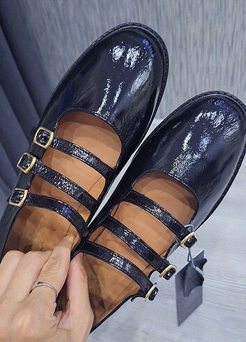 40 Beden Vince Camuto Siyah Kadın Deri Babet EMILY 40 Beden çok şık bir d
