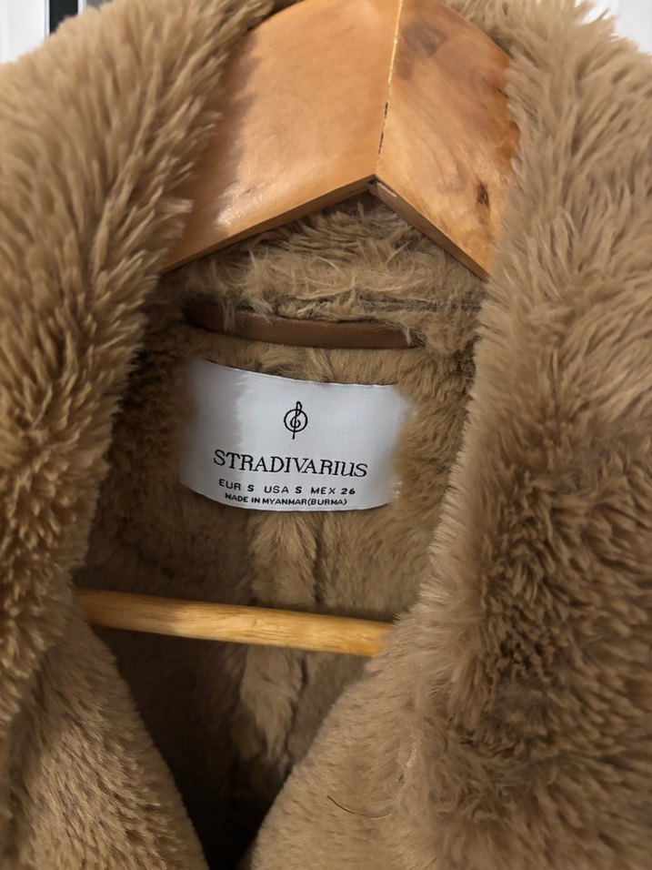 Kahverengi Süet Kadın Kürklü Ceket - Görsel 2