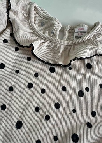 Puantiye Desenli Bebek Kız Takımı - Görsel 3