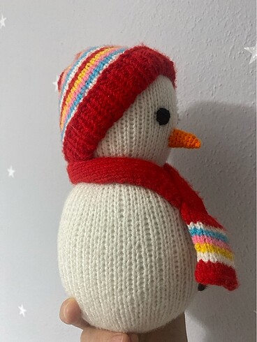  Beden Amigurumi bebek el örgüsü kardan adam