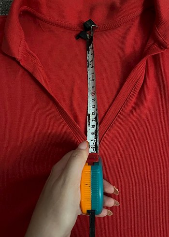 Defacto Kırmızı V-Yaka Polo Tişört - Görsel 7