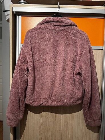 l Beden pembe Renk Peluş Ceket