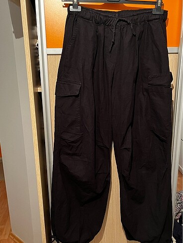 Siyah Kargo Pantolon - Görsel 2