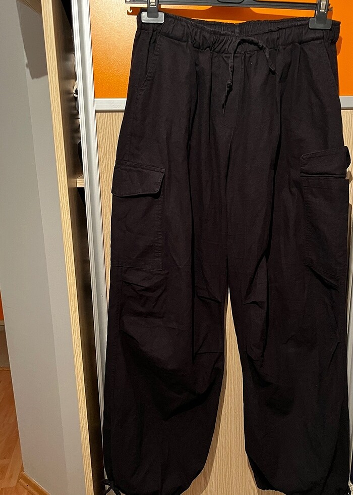 Siyah Kargo Pantolon - Görsel 2